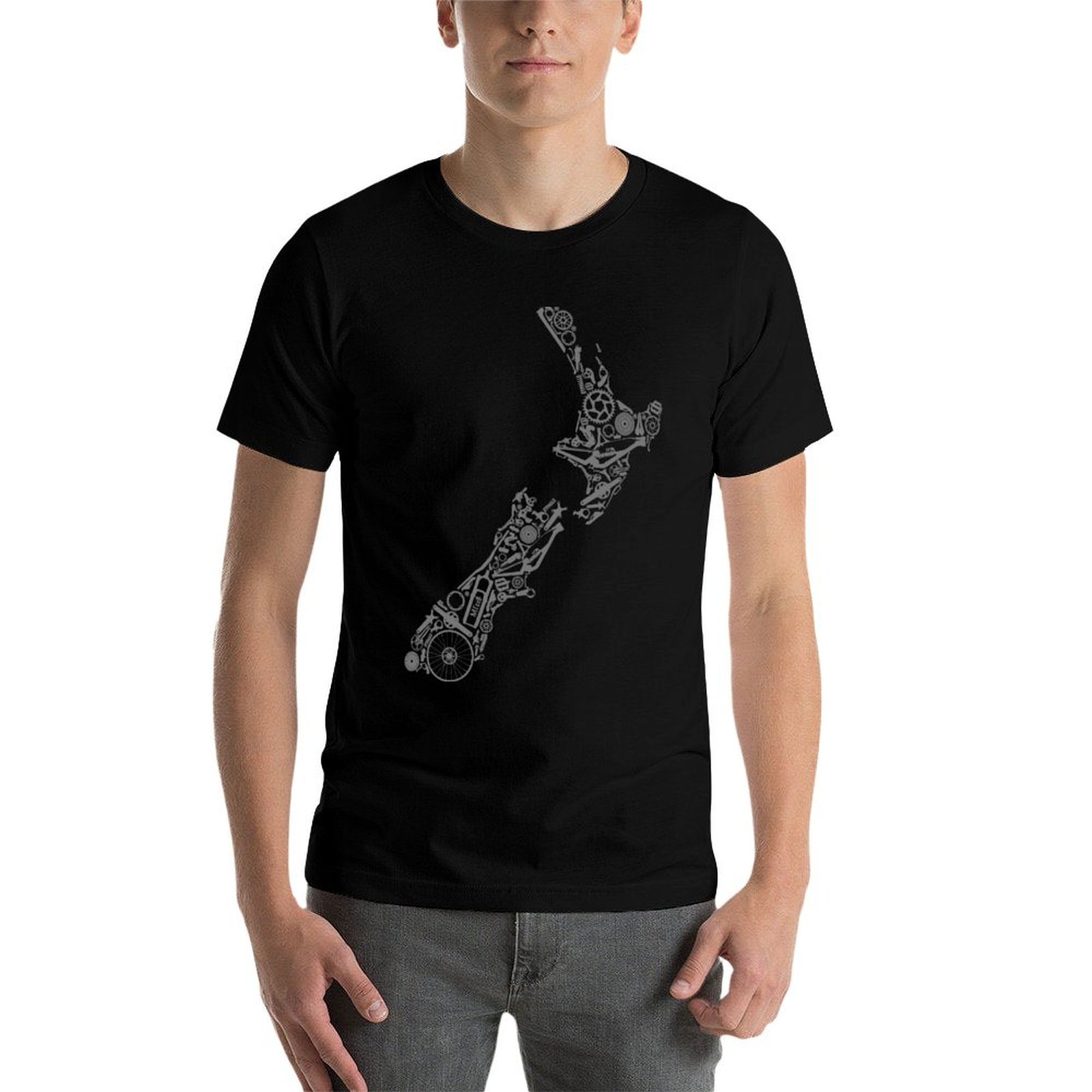 NOUVELLE-ZÉLANDE - T-shirt gri - Mountain Biking New Zealand avis et prix