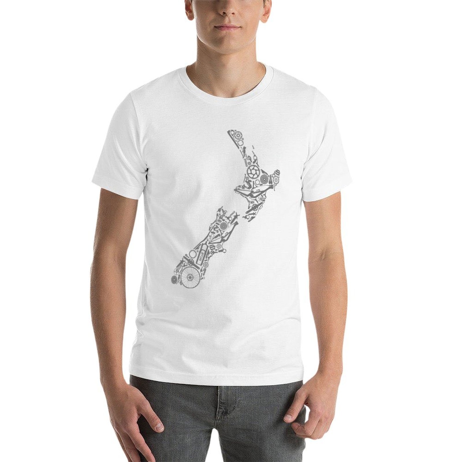 NOUVELLE-ZÉLANDE - T-shirt gri - Mountain Biking New Zealand avis et prix